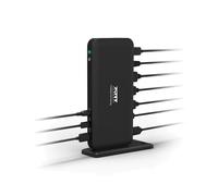 Port Designs 901910-EU Station d'accueil USB-C 3.2 Gen 1 85W, Triple Affichage 4K (2x DisplayPort, 1x HDMI), 3x USB-A, Ethernet, Compatible Windows/macOS/Linux/ChromeOS