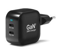PORT Connect - Adaptateur secteur - GaN II - 35 Watt - 3 A - PD 3.0 - 2 connecteurs de sortie (2 x USB-C)