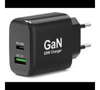 Port Designs Chargeur mural 902104EU GaN USB-C & USB-A 65 W Noir