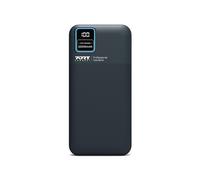 Port Designs 907002 Batterie Externe LiPo 20000mAh Noire, 2x USB-A, 1x USB-C, Power Delivery & Quick Charge, Écran LCD, ABS, 5V/2.1A