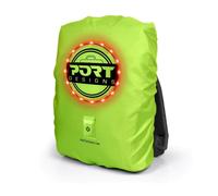 Port Designs Housse de pluie – Haute visibilité LED on/off rechargeable, 25L 14/15.6 pouces