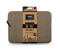 Port Designs Housse PC Milano II Eco 13 / 14'' DESERT BROWN - Velour Marron