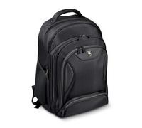 port designs sac à dos pc business pour ordinateur portable avec protection pluie manhattan 22 litres 15.6/17 pouces noir