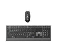PORT Designs Pack Clavier + Souris Bluetooth sans Fil 2.4 GHz Rechargeable USB-C avec Touche IA