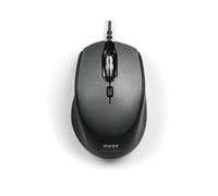 PORTDESIGNS Port Designs (Bulk Packed) Port Connect USB-A and Type-C wired 4 button 3200 DPI ambidextrous scroll mouse in Bla 900711-B
