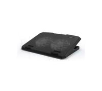 Port Connect Support Ergonomique ventilé Ajustable pour Ordinateur Portable jusqu'à 17 Pouces avec 2 Ports USB-a Bouton Marche/arrêt Noir