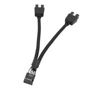 Port d'extension à Deux Broches à Double Broche, USB 2.0 9 Broches Câble d'extension du séparateur de Broches - Outil de Connexion du matériau en cuivre pour Les cafés Internet