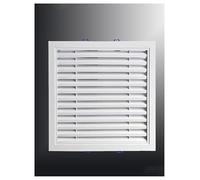 Port d'inspection de plafond en alliage d'aluminium - Installation encliquetable, couvercle décoratif for ventilation de plafond, sortie d'air, trou d'entretien et entrée d'air(Louver type,25x25cm)