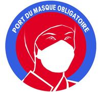 Port Du Masque Obligatoire - 15cm - Sticker/Autocollant