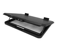 Port Designs Support ergonomique PC portable ventilé ajustable 17" 2 USB-A marche/arrêt Noir