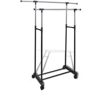 Port-manteau réglable 4 roulettes 2 rails d'accrochage