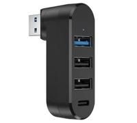 Port Splitter, USB Hub, High Speed Plug Play Compact Design Data Transfer Multi Device Lightweight Build Cable Organizer Space Saving, USB Adapter Station for Laptop, Car