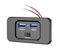 Port USB 12 V, prise USB pour camping-car,Ports RV 72 W fixés au mur | Remplacement de l'adaptateur de prise, adaptateur de chargeur de de voiture pour Bus de voiture RV camion Bus R