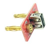 Port USB A avec fiche banane de 19,05 mm de distance et alimentation CC