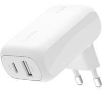 Port USB Charger (42W, USB-C, USB-A, Fast Charger iPhone 15, 15 Plus, 15 Pro, 15 Pro Max, 14, 13, Samsung Galaxy S24, S23, Plus, Ultra, iPad, AirPods, etc., White)