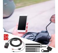 Port USB pour Moto - Chargeur De Téléphone pour Guidon,Accessoires Moto Réglable Multivitesse avec Charge Rapide pour Randonnée, Aventure Et Voyage Longue Distance