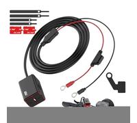 Port USB pour Moto | Chargeur De Téléphone pour Guidon | Anti-Vibrations, Charge Accélérée, Accessoires Moto pour Usage Urbain, Randonnée et Trajets Courts