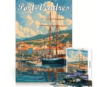 Port-Vendres Puzzle de 1000 pièces représentant Un voilier, idéal pour Les Adolescents Jeu de logique et de Relaxation Objet de Collection aux Bords Fins (38x52cm)