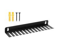 Porta Cavi Da Parete - Organizzatore Cavi | 13 Fessure Supporto CaviI In Acciaio Per Parete | Ripiano Risparmio Spazio Per Uffici Case Banchi Lavoro Stanze Computer | 26x9x3cm