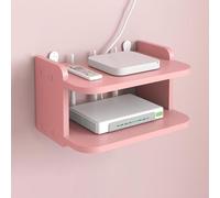 Porta Modem Da Parete Pannelli Ecologici Prodotti Dall'uomo, Progetto Di Allineamento Razionale, Mobile Nascondi Router WiFi per Soggiorno TV(Pink,34 * 19.5 * 13cm)