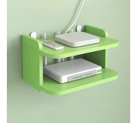 Porta Modem Da Parete Pannelli Ecologici Prodotti Dall'uomo, Progetto Di Allineamento Razionale, Mobile Nascondi Router WiFi per Soggiorno TV(Green,40 * 19.5 * 13cm)