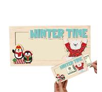 Porta monete di Natale - Porta soldi di Natale | 7 x 3,5 pollici Porta soldi di Natale in legno unico | Divertente portafoglio di Natale da per bambini, figli, figlie