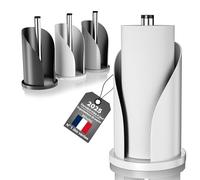 Porta-Rouleaux en Acier Inoxydable, Porta-Papier Toilette, Organisateur de Tissu de Salle de Bain indépendant, Porta-Rouleaux, Distributeur de Serviettes en Papier (Blanc A)