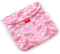 Porta Sandwich Reutilizable,Bolsa De Tela Ideal Para La Merienda O Almuerzo,Adaptable,Fácil De Limpiar,Sin Bpa,Personalizable. Arc D'irirs. Medidas 18 X 18 Cm.