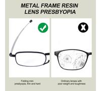 Portable 1 Paire de Lunettes de Lecture Pliantes Compactes avec éTui de Transport à Dessus Rabattable pour Hommes et Femmes de Mode Lunettes de