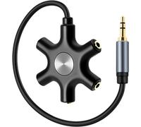 Portable 3.5mm 5 Jack Audio Splitter For Up To 5 Devices Perfect For Classrooms,Shared Music Listening And Audio Mixing