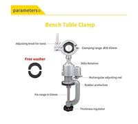Portable à 360 ° Table Swivel Vise Tendance du bois Universal Mini Pince de table Banc la Rotation Perruche Hobby Utilisation DIY Machine à souder(Kit A)