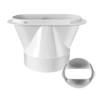 Portable AC Exhaust Hose Connector - Air Conditioning Tube Adapter | Duct Interface Flat Body | Portable AC Hose Connector for Vent Seal Kit Plate, Apartment Bedroom Garage Room Basement Home