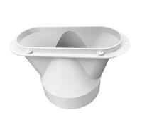 Portable AC Exhaust Hose Connector - Flat Duct Interface Adapter, Durable Vent Seal Kit Plate Connector, Easy Install Tube Coupler | Apartment Bedroom Garage Basement Home Use For Secure Connection