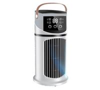 Portable AC Fan - Mini Evaporative Air Cooler With 7 Colors LED Light | 640ml Evaporative Personal Air Blower Unit With Water Tank | For Room Car Office | Quiet USB Powered Requires Ice Cubes Capacity