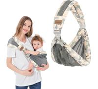 Portable Adjustable Wrap Baby Carrier Baby Carrier Newborn Baby Carrier Adjustable And Multifunctional Sling For Babies From 3 To 36 Months (Grey)