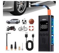 Portable Air Compressor 6000mah Wireless Car Tyre Inflator 150psi Mini Pump With Led Light Digital Display And Usb C Port Electric C
