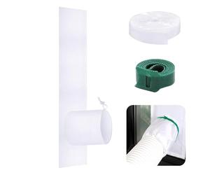 Portable Air Conditioner Window Sealing Kit - AC Casement Cloth Set, Energy Saving Lock Cover, Adjustable Seal Barrier, Cooling Efficiency Enhancer | For Kitchen, Bedroom, Home, Indoor Use