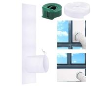 Portable Air Conditioner Window Sealing Kit - Insulated Seal Fabric, Exhaust Cover System, Heat Blocking Barrier Cloth, Installation | Vent Accessory For Apartment, Office, Living Room,