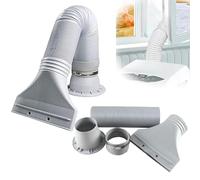Portable Air Conditioner Window Vent Kit, Portable AC Exhaust Hose, Extension Ventilation Replacement Adapter, Ideal for Bedroom, Study Room, Living Rooms, Dormitory, Apartment