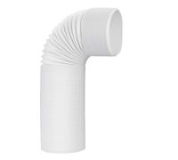 Portable Air Exhaust Hose, Air Conditioner Tube, Ventilation Duct, Lightweight and Sturdy Flexible Installation for Floor Standing, RV, Window, Patio, Through-Wall, White Color