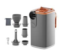 Portable Air Pump - Mini Electric Air Pump | Rechargeable Inflator with Camping Light and 5 Nozzlesfor Inflatables Floats Mattress Outdoor Home Travel Sports Beach Roadside