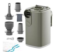 Portable Air Pump - Mini Electric Air Pump | Rechargeable Inflator with Camping Light and 5 Nozzlesfor Inflatables Floats Mattress Outdoor Home Travel Sports Beach Roadside