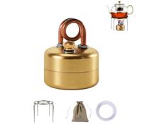 Portable Alcohol Camping Stove, Mini Burner with Stand | Lightweight Outdoor Spirit Burner Kit with Windproof Support for Backpacking, Hiking, Camping
