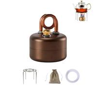Portable Alcohol Camping Stove, Mini Burner with Stand | Lightweight Outdoor Spirit Burner Kit with Windproof Support for Backpacking, Hiking, Camping