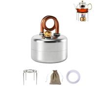 Portable Alcohol Camping Stove, Mini Burner with Stand | Lightweight Outdoor Spirit Burner Kit with Windproof Support for Backpacking, Hiking, Camping