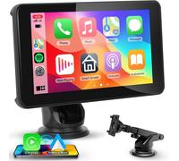 Portable Autoradio Sans Fil Carplay Android Auto, 7 Pouces Ecran Tactile Post Radio Voiture Carplay Avec Bluetooth/Lien Miroir/Super Link/Contrôle Vocal/Tf/Aux, Moniteur Carplay Pour Voiture[Z689]