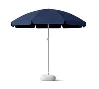 Portable Beach Umbrella - 200cm Round Patio Umbrella with UPF50+ UV Protection Sun Shade for Garden Camping Terrace Outdoor Use - Durable & Lightweight (Blue)