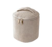 Portable Beauty Case - Vanity Pouch for Skincare Transport | Nylon Construction with Handle Grip, Sectioned Holder Layout, Lightweight Packing Container, Personal Grooming Travel 8.66x5.51x4.53 in