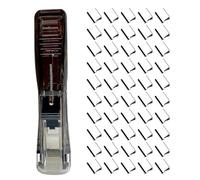 Portable Binder Clip Stapler Dispenser | Reusable Push Binder Clamp Tool For Documents And Papers, Compact Stapler Alternative For Home, School, Office, Travel, Classroom, Library, Dormitory, Universi