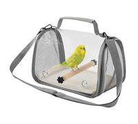 Portable Bird Cage - Compact Bird Carrier Travel Cage | Foldable Storage Backpack | Includes Standing Stick & Tray, For Hamster Macaw Cockatiel Finch Canary Outdoor Indoor Pet Activities